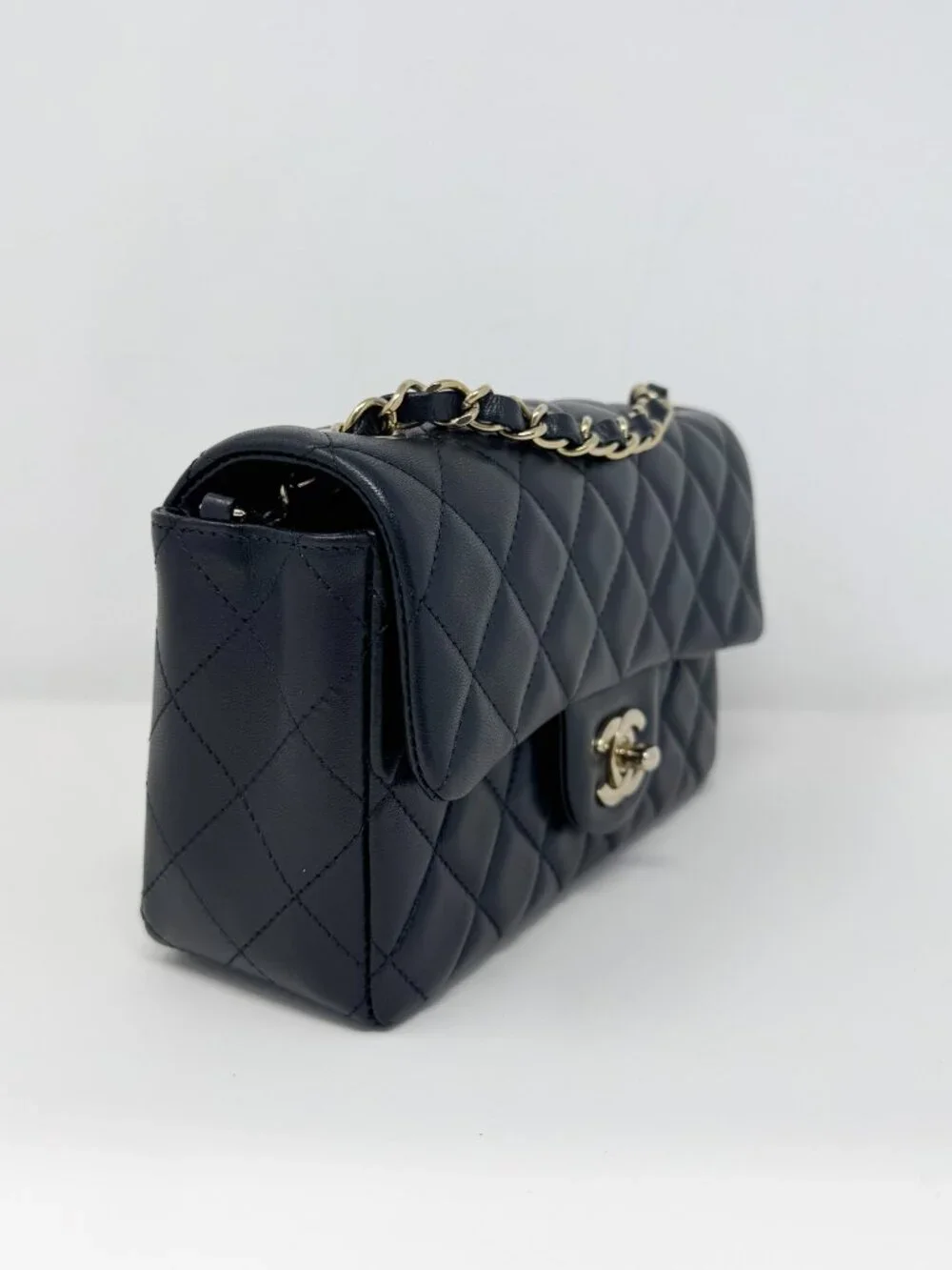 Chanel Lambskin Mini Rectangular Classic Flap Black